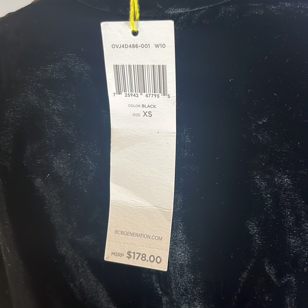 NWT BCBG womens velour blazer jacket size XS - Picture 11 of 14